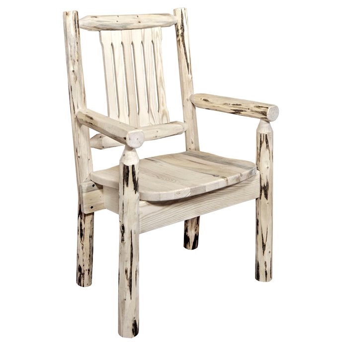 Montana Captain's Chair - Clear Lacquer Finish w/ Ergonomic Wooden Seat Thumbnail