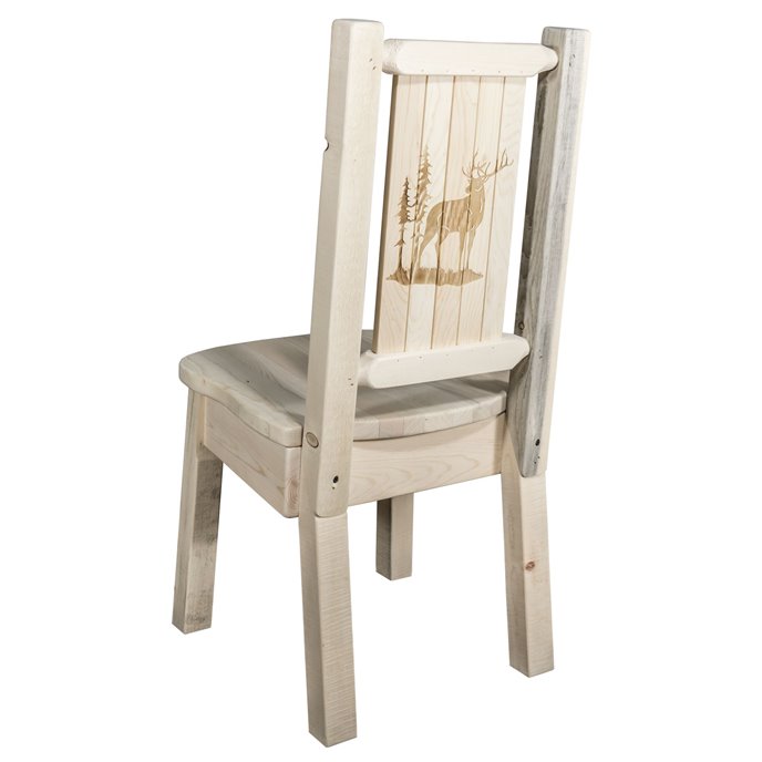 Homestead Side Chair w/ Laser Engraved Elk Design - Ready to Finish Thumbnail