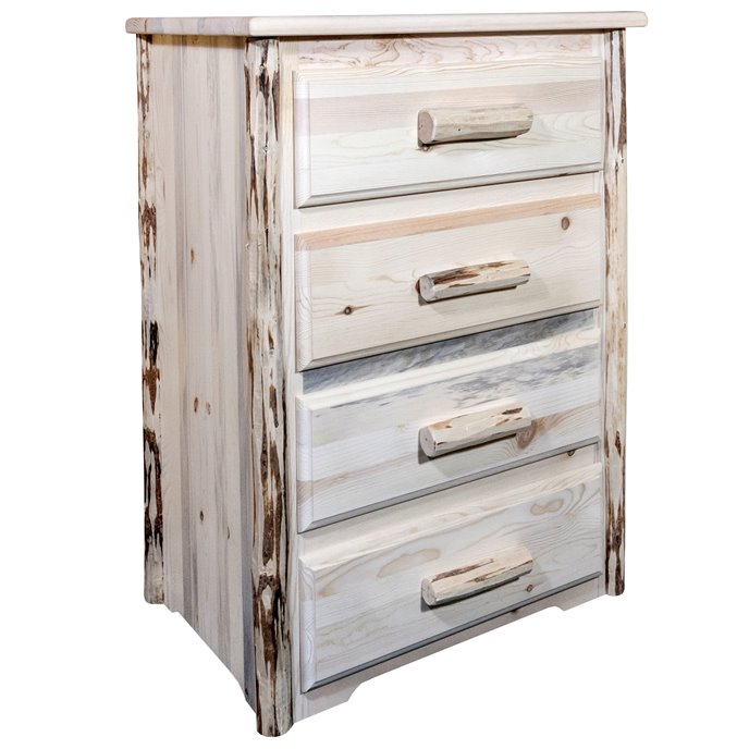 Montana 4 Drawer Chest of Drawers - Clear Lacquer Finish Thumbnail