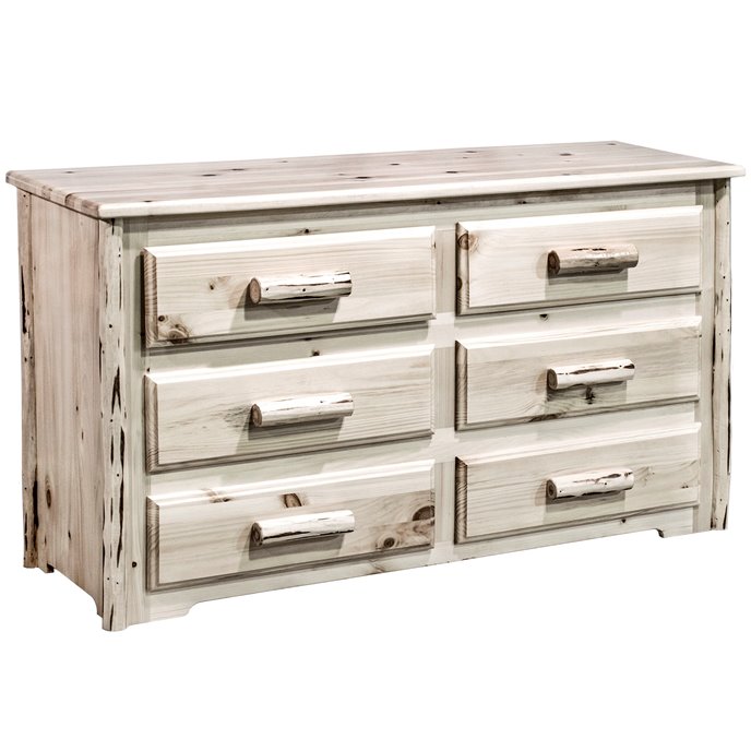 Montana 6 Drawer Dresser - Clear Lacquer Finish Thumbnail