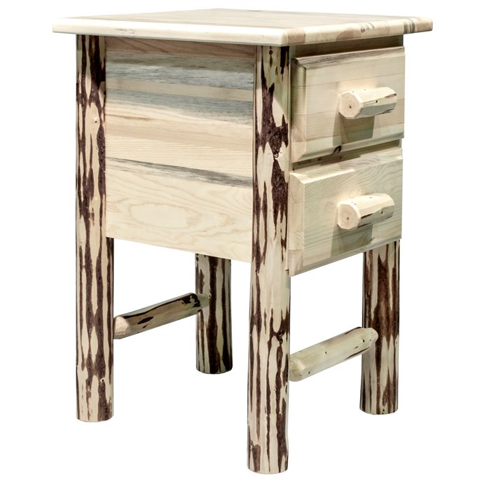 Montana Nightstand w/ 2 Drawers - Clear Lacquer Finish Thumbnail