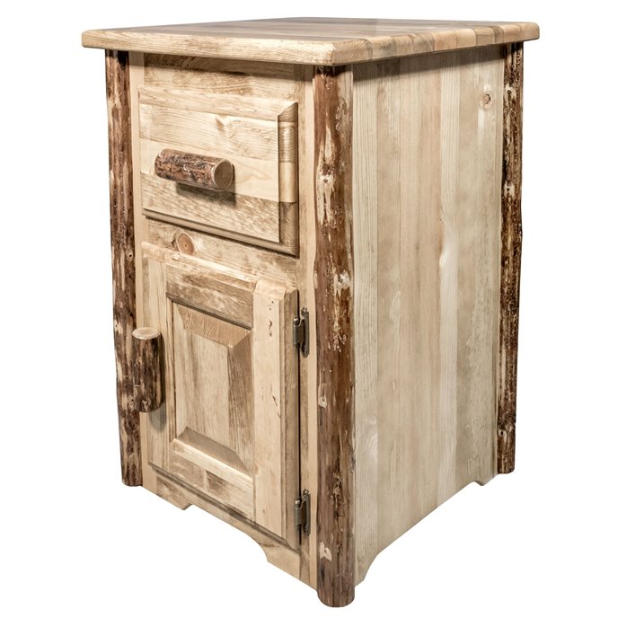 Glacier End Table w/ Drawer & Right Hinged Door Thumbnail