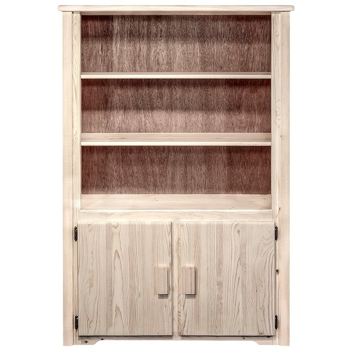 Homestead Bookcase with Storage - Clear Lacquer Finish Thumbnail