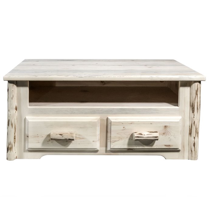 Montana Coffee Table w/ 2 Drawers - Clear Lacquer Finish Thumbnail