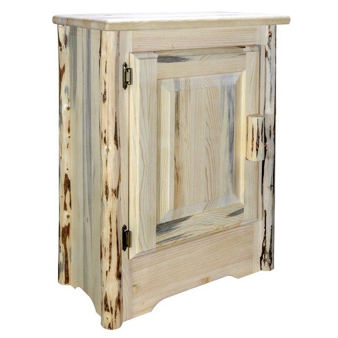 Montana Left Hinged Accent Cabinet - Clear Lacquer Finish Thumbnail