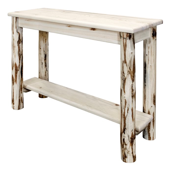 Montana Console Table w/ Shelf - Clear Lacquer Finish Thumbnail