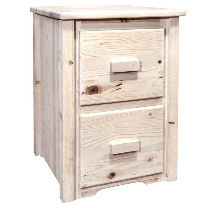 Homestead 2 Drawer File Cabinet - Clear Lacquer Finish Thumbnail