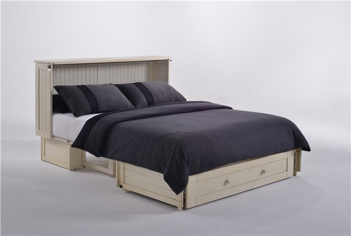 Daisy Murphy Cabinet Bed in Buttercream finish with Queen mattress Thumbnail
