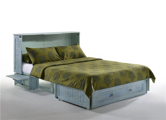 Poppy Murphy Cabinet Bed in Skye Finish with Queen Mattress Thumbnail