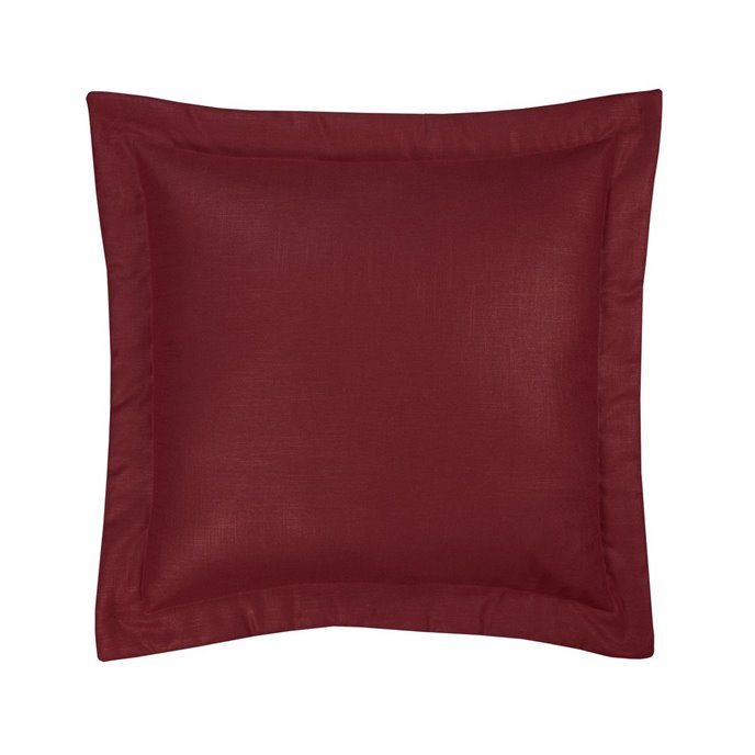 Melanie Buttercream Euro Sham - Red Linen Blend Thumbnail