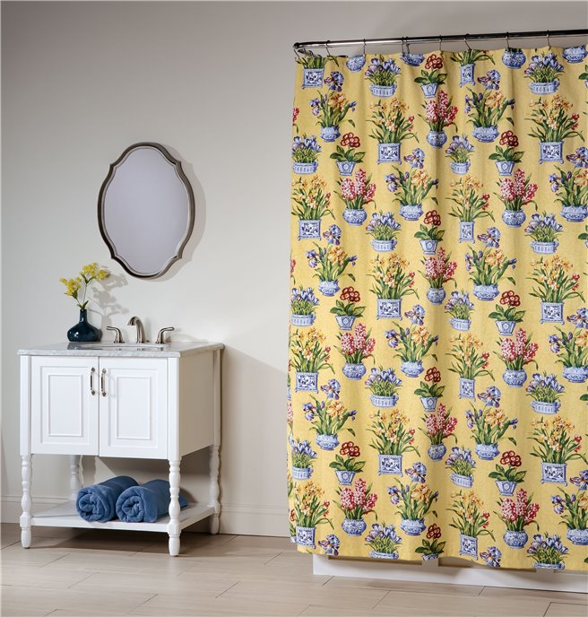 Melanie Buttercream Shower Curtain Thumbnail