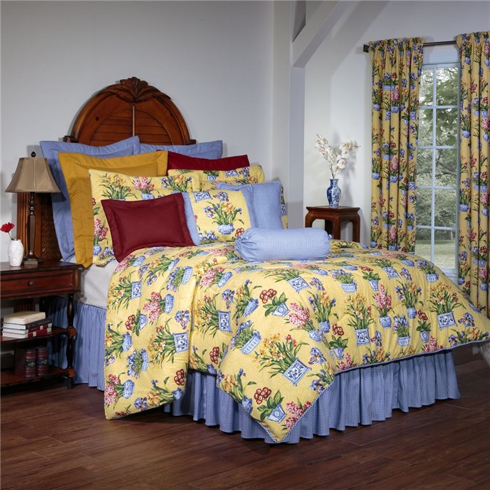 Melanie Buttercream Cal King Comforter Set (15" Bedskirt) Thumbnail