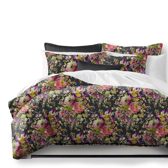 Athena Linen Charcoal Duvet Cover and Pillow Sham(s) Set - Size Full Thumbnail