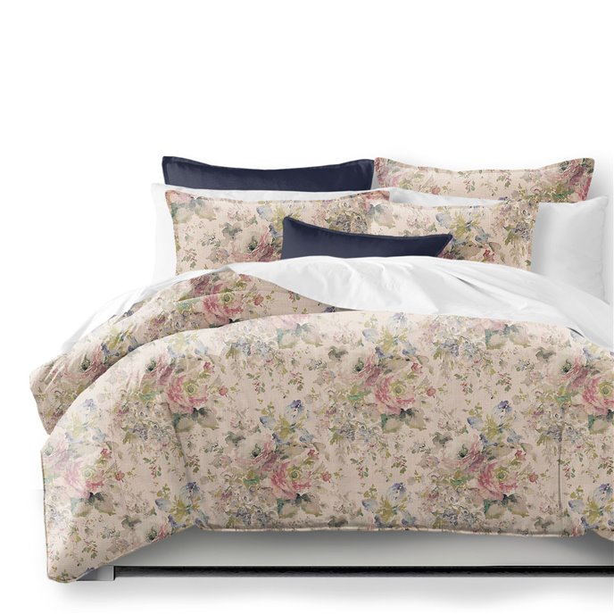 Athena Linen Blush Duvet Cover and Pillow Sham(s) Set - Size Full Thumbnail