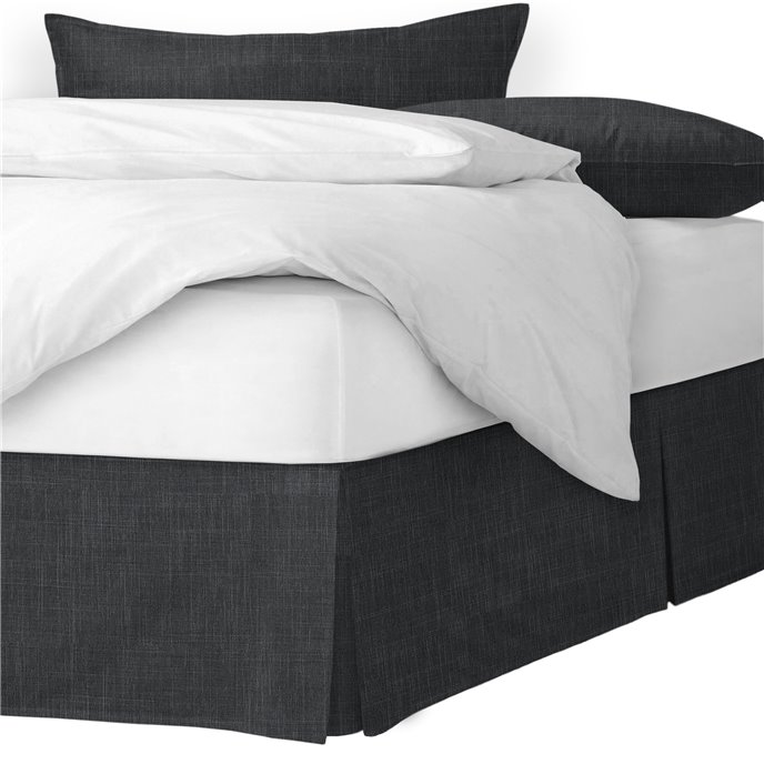 Austin Charcoal Platform Bed Skirt - Size Full 18" Drop Thumbnail