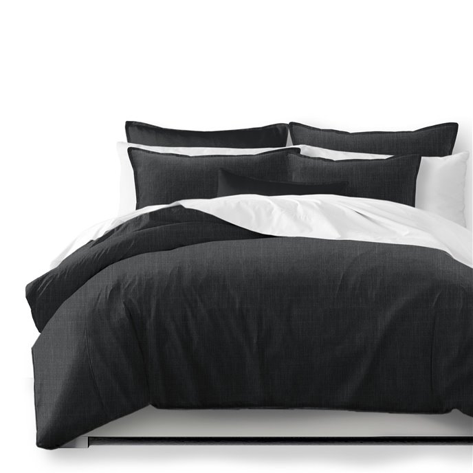 Austin Charcoal Duvet Cover and Pillow Sham(s) Set - Size Super King Thumbnail