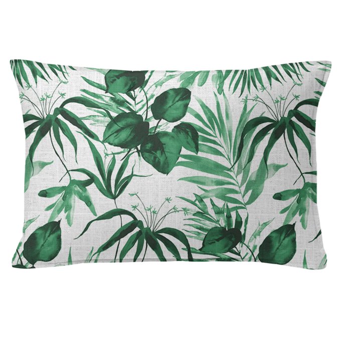 Baybridge Green Palm Decorative Pillow - Size 14"x20" Rectangle Thumbnail