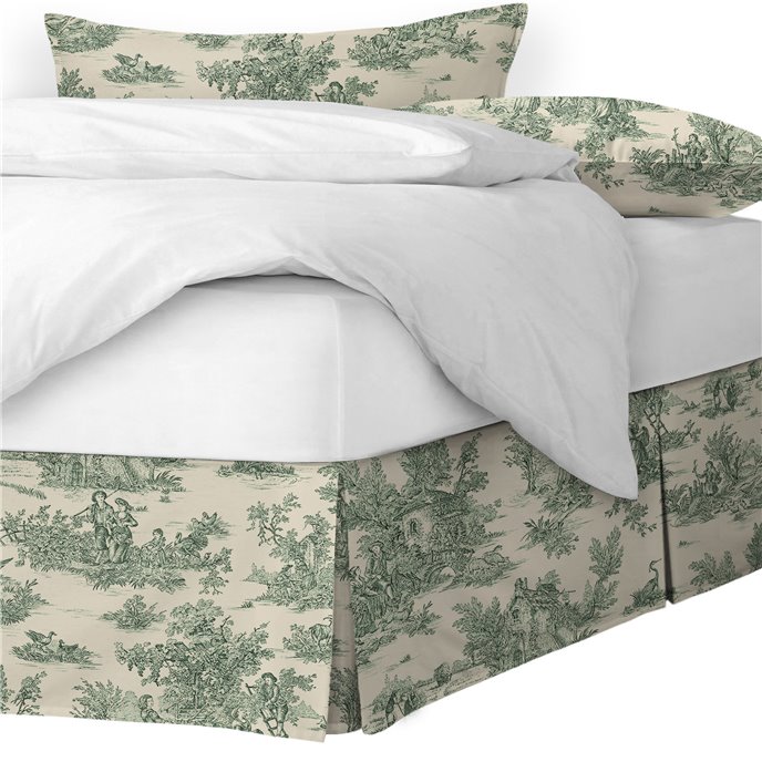 Bouclair Green Platform Bed Skirt - Size King 18" Drop Thumbnail