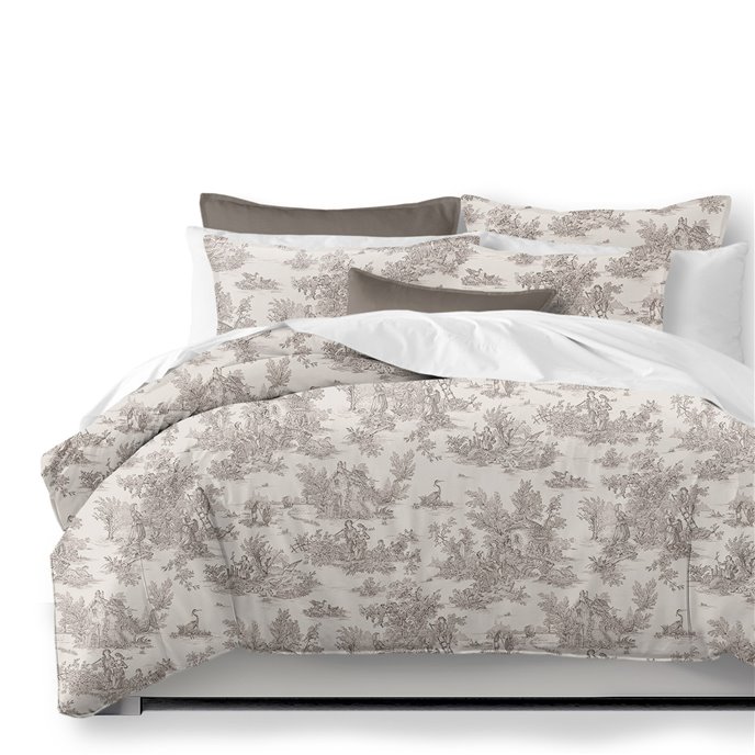 Bouclair Beige Duvet Cover and Pillow Sham(s) Set - Size Super Queen Thumbnail