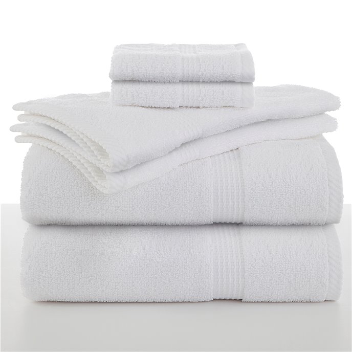 Utica® Essentials 6-Piece Optical White Bath Towel Set Thumbnail