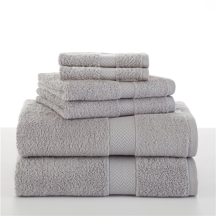 Martex® Ringspun 6 Piece Silver Bath Towel Set Thumbnail