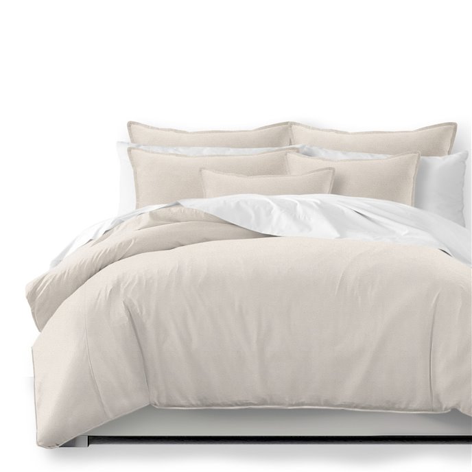 Braxton Natural Duvet Cover and Pillow Sham(s) Set - Size Super King Thumbnail