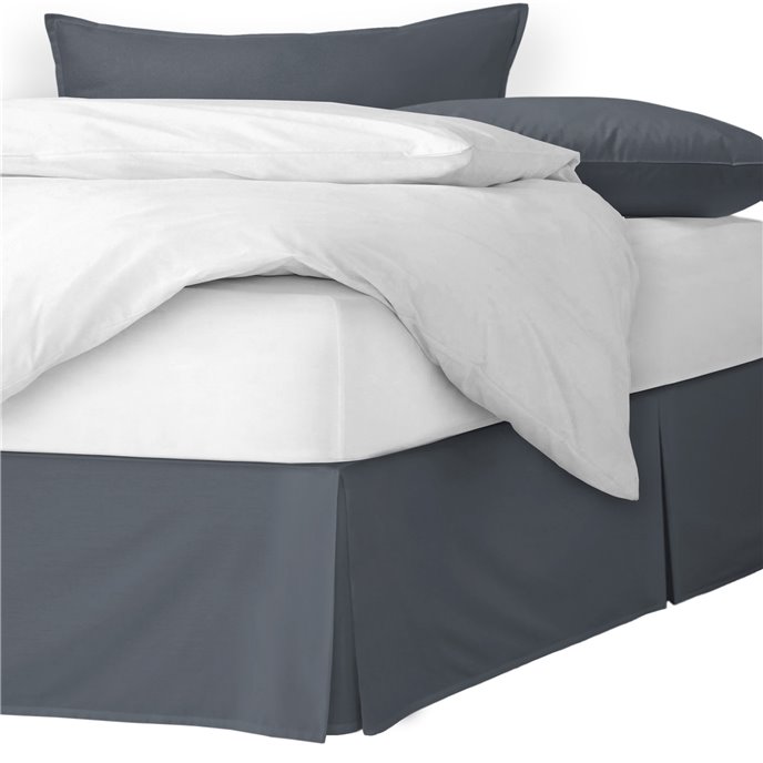 Braxton Gray Platform Bed Skirt - Size Twin 18" Drop Thumbnail