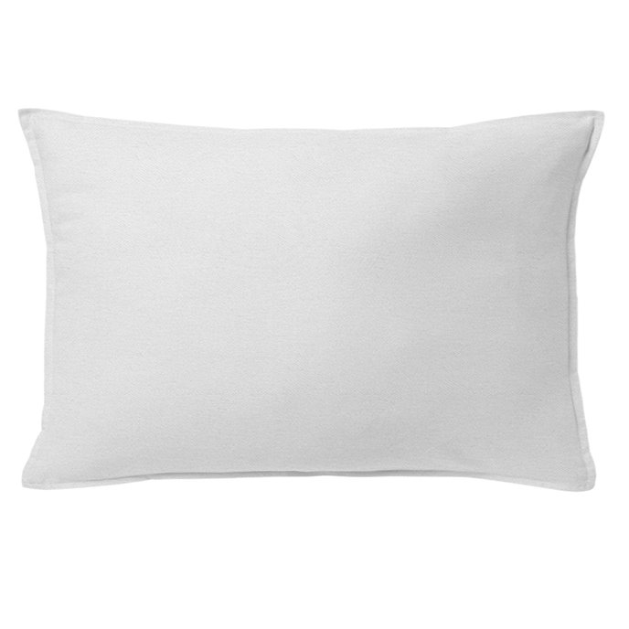 Braxton White Decorative Pillow - Size 14"x20" Rectangle Thumbnail