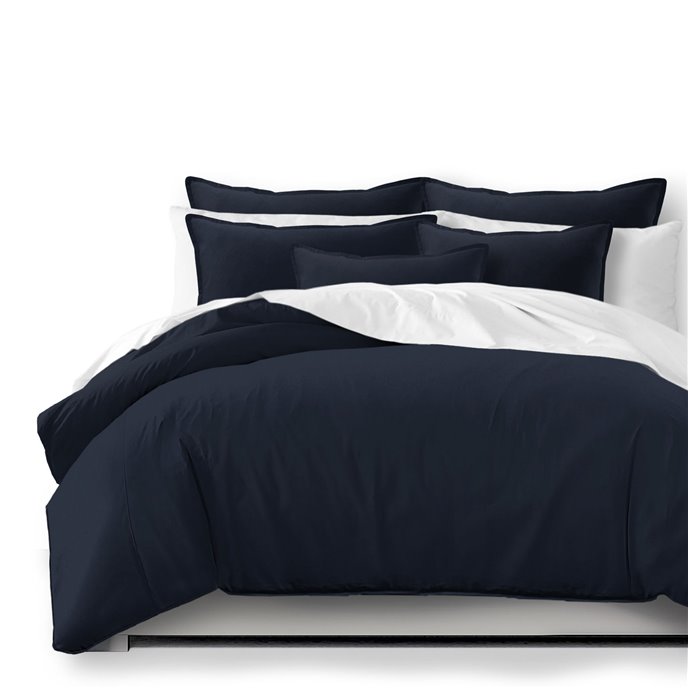 Braxton Navy Duvet Cover and Pillow Sham(s) Set - Size Full Thumbnail