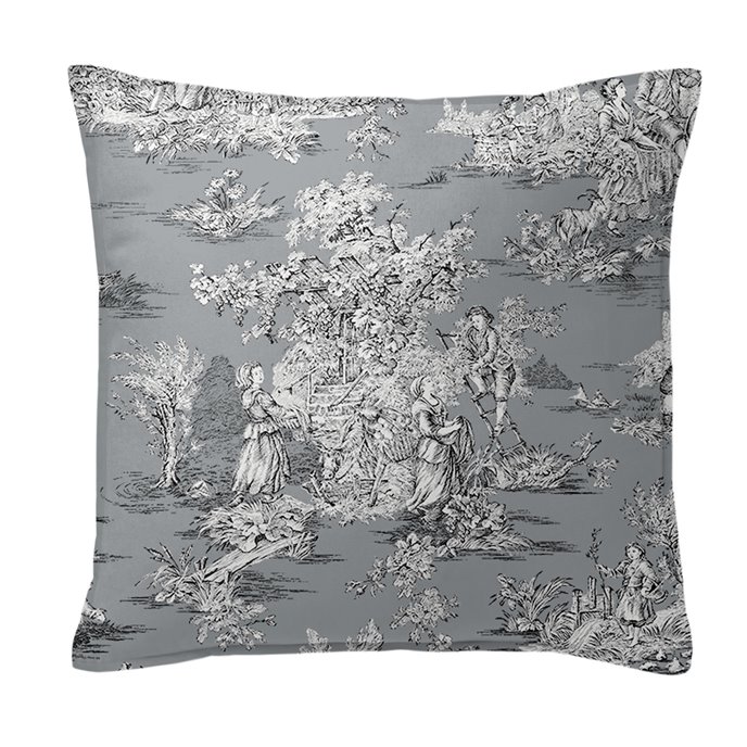 Chateau Gray/Black Decorative Pillow - Size 24" Square Thumbnail