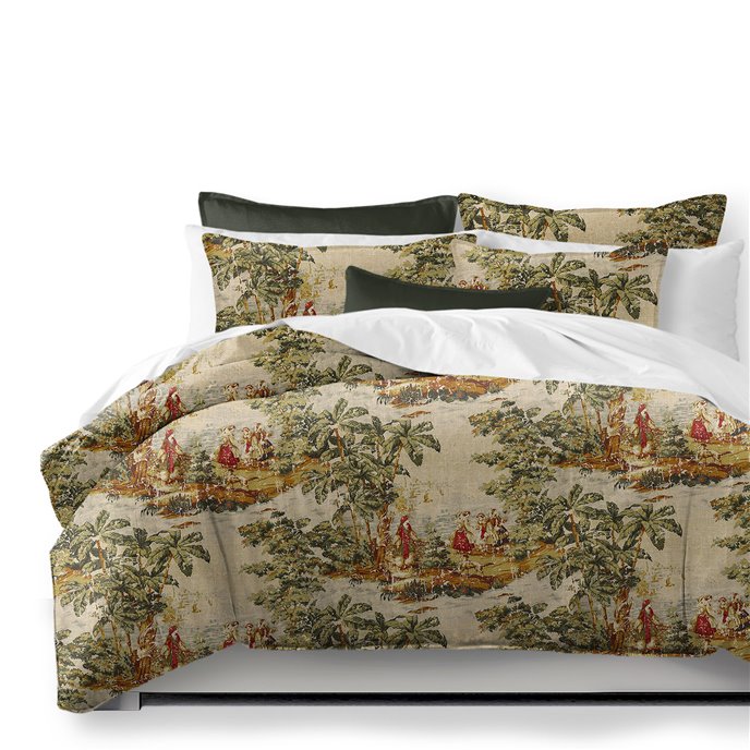 Countryside Red Comforter and Pillow Sham(s) Set - Size Queen Thumbnail