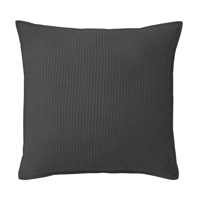 Classic Waffle Gray Decorative Pillow - Size 24" Square Thumbnail