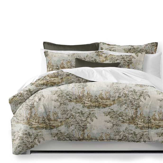 Countryside Natural/Aqua Comforter and Pillow Sham(s) Set - Size Super Queen Thumbnail