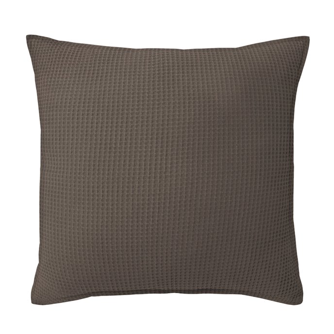 Classic Waffle Mocca Decorative Pillow - Size 24" Square Thumbnail