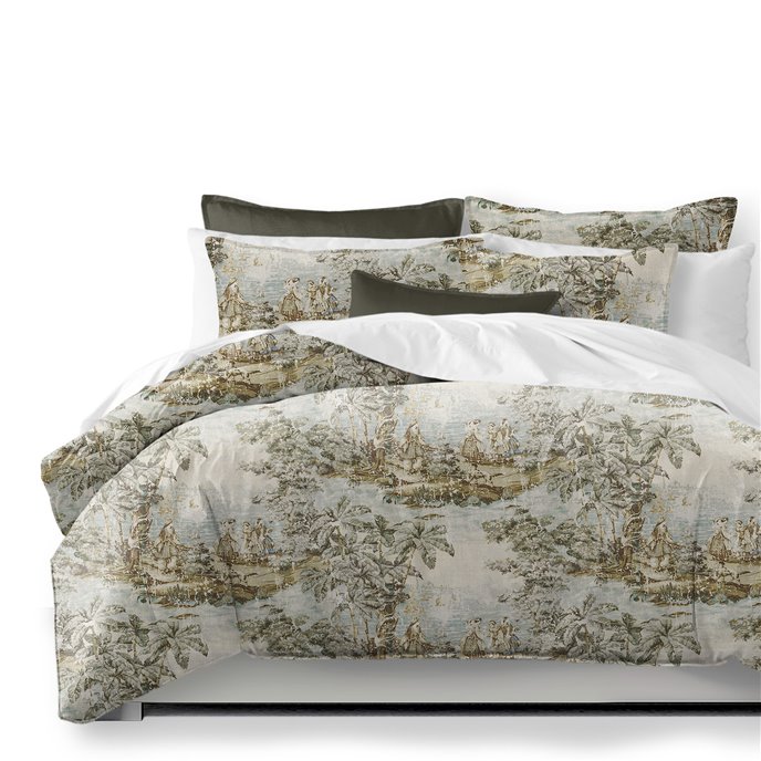 Countryside Natural/Aqua Duvet Cover and Pillow Sham(s) Set - Size Queen Thumbnail