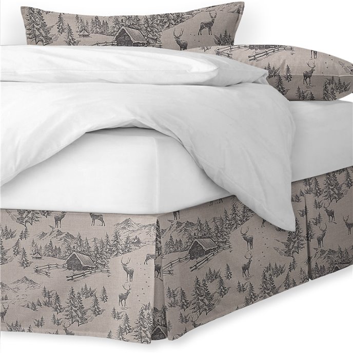 Cross Country Natural Platform Bed Skirt - Size Queen 15" Drop Thumbnail