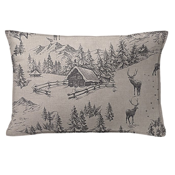 Cross Country Natural Decorative Pillow - Size 14"x20" Rectangle Thumbnail