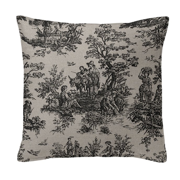 Ember Natural/Black Decorative Pillow - Size 24" Square Thumbnail