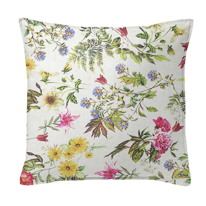 Destiny White Multi/Floral Decorative Pillow - Size 20" Square Thumbnail
