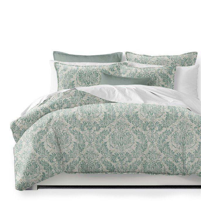 Damaskus Linen Mist Comforter and Pillow Sham(s) Set - Size Queen Thumbnail