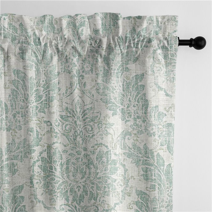 Damaskus Linen Mist Pole Top Drapery Panel - Pair - Size 50"x84" Thumbnail