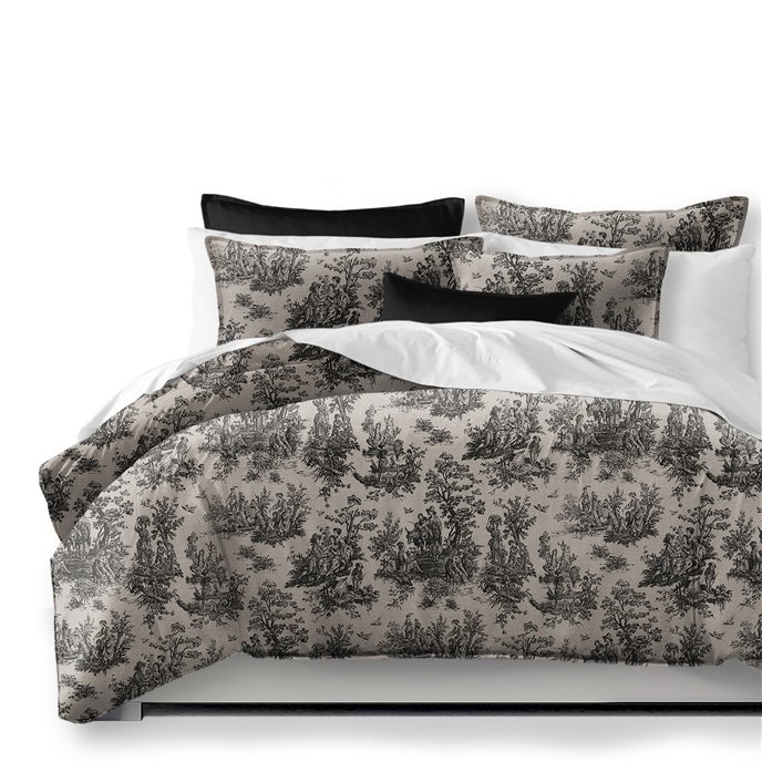 Ember Natural/Black Coverlet and Pillow Sham(s) Set - Size Super Queen Thumbnail