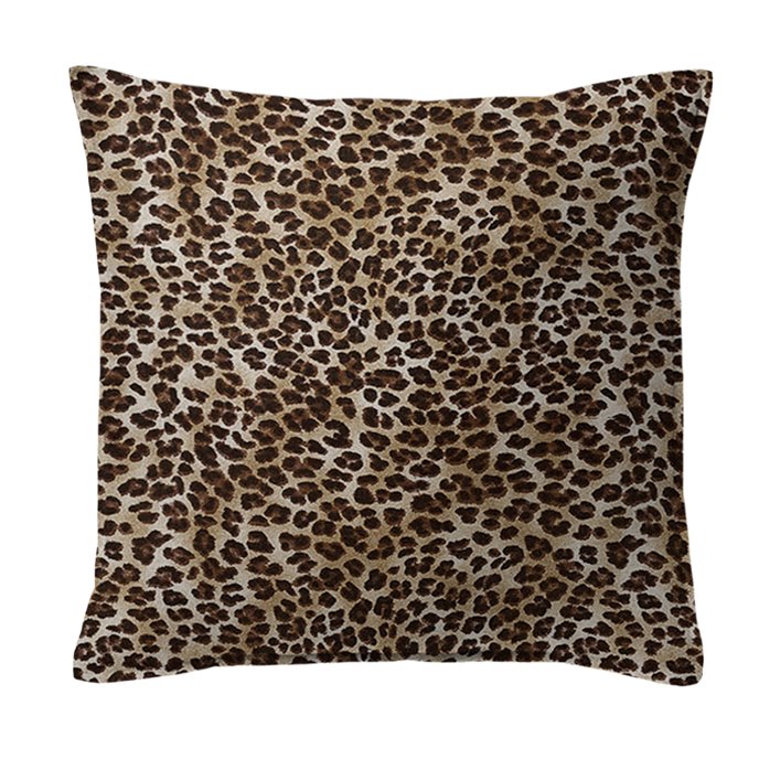 Jolene Animal Print Black Decorative Pillow - Size 20" Square Thumbnail