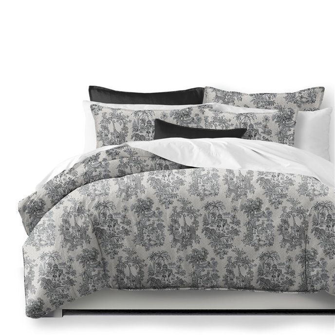 Kaelan Black Comforter and Pillow Sham(s) Set - Size Super King Thumbnail