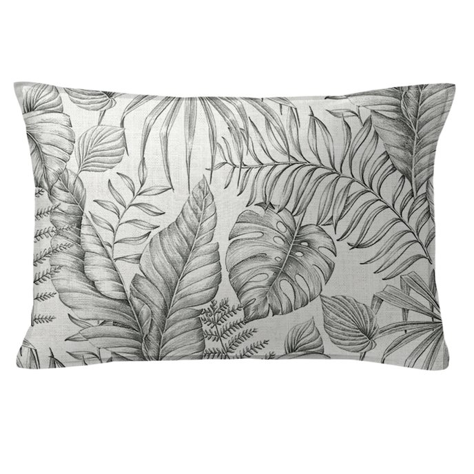 Liraz Black Coal Decorative Pillow - Size 14"x20" Rectangle Thumbnail