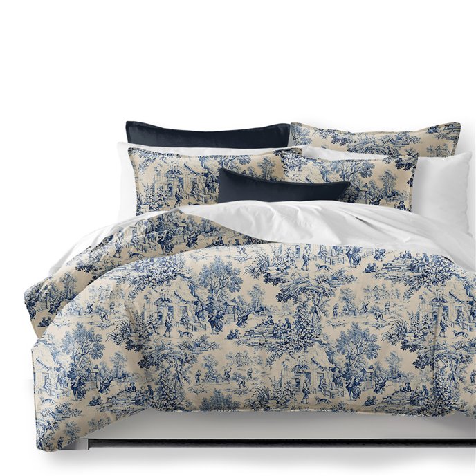 Maison Toile Blue Duvet Cover and Pillow Sham(s) Set - Size Full Thumbnail