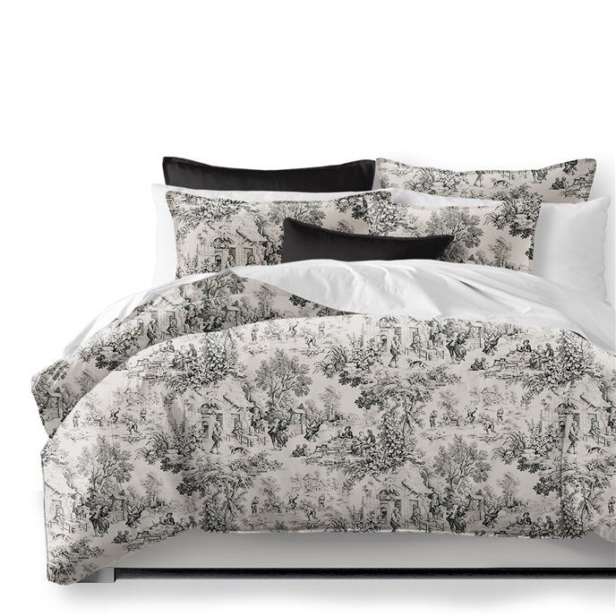 Maison Toile Black Comforter and Pillow Sham(s) Set - Size Super Queen Thumbnail