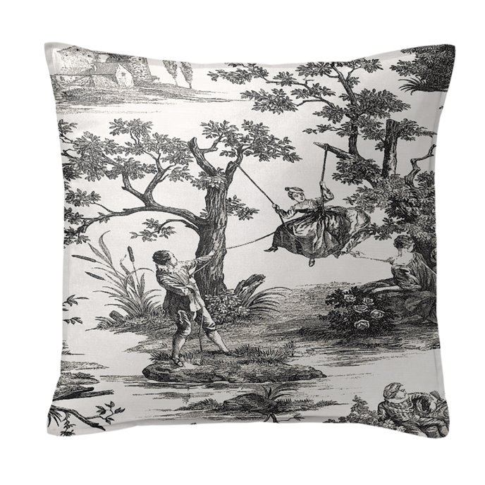 Malaika Black Decorative Pillow - Size 20" Square Thumbnail