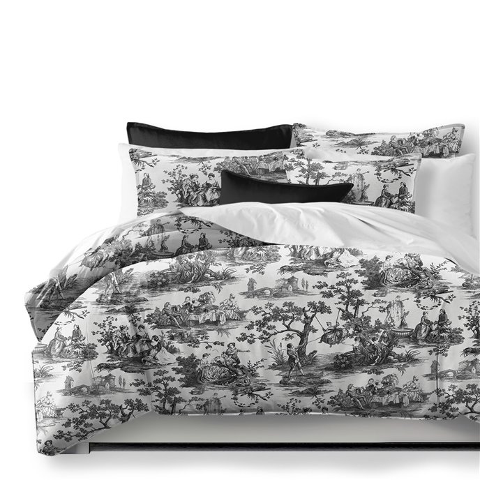 Malaika Black Comforter and Pillow Sham(s) Set - Size Queen Thumbnail