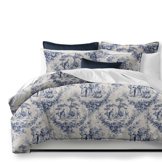 Mason Navy Coverlet and Pillow Sham(s) Set - Size Queen Thumbnail